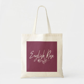 Bolsa Tote Rosa Inglesa TIPOGRAFIA ESTILO MANUSCRITO