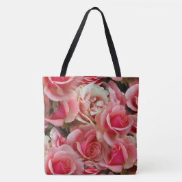 Bolsa Tote Rosa Juxtapose Bonito Padrão Floral