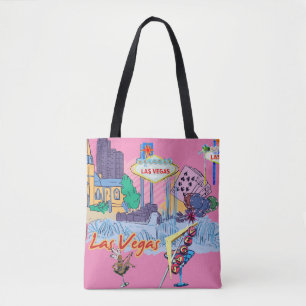 Bolsa Tote Rosa Las Vegas