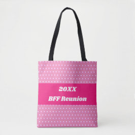 Bolsa Tote Rosa, melhor amigo, Bolinhas brilhantes