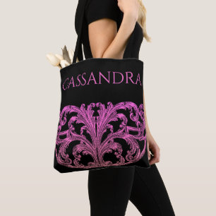 Bolsa Tote Rosa original de Ombre do redemoinho do vintage