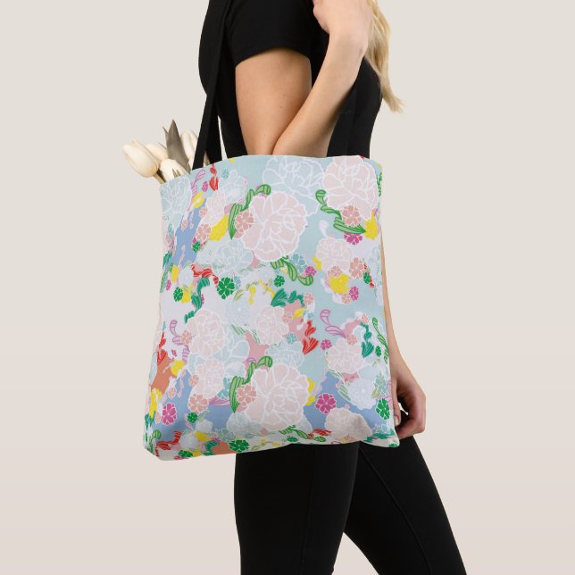Bolsa Tote Rosa peônia (Close Up)
