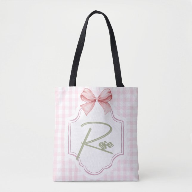 Bolsa Tote Rosa personalizado Arco de infantaria (Frente)