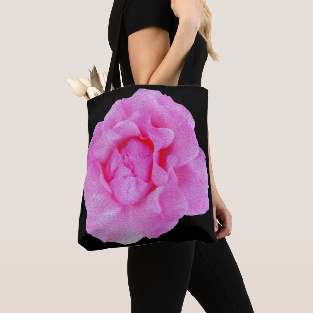 Bolsa Tote rosa rosa (Close Up)