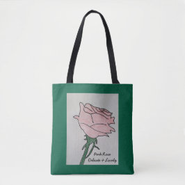 Bolsa Tote Rosa Rosa Rosa Rosa - Delicada e Adorável Verde-Ca