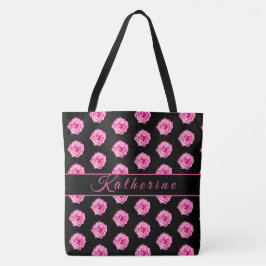 Bolsa Tote Rosa Rosa Rosa Rosa Rosa Preta Personalizada