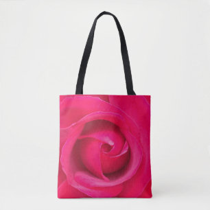 Bolsa Tote Rosa Rosa Rosa Vermelha Romântica