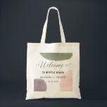 Bolsa Tote Rosa, Sage, Bag de Boas-Vindas de Vestido de Grape<br><div class="desc">Moderno. Mínimo. Esta coleção usa uma paleta de jardim de sábio,  uva e rosa para criar uma bela apresentação para seu dia especial.</div>
