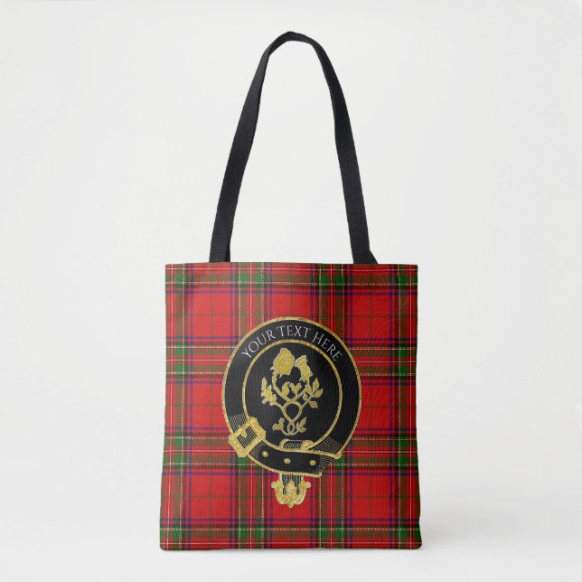 Bolsa Tote Rosa Thistan Tartan - Clã escocês (Frente)