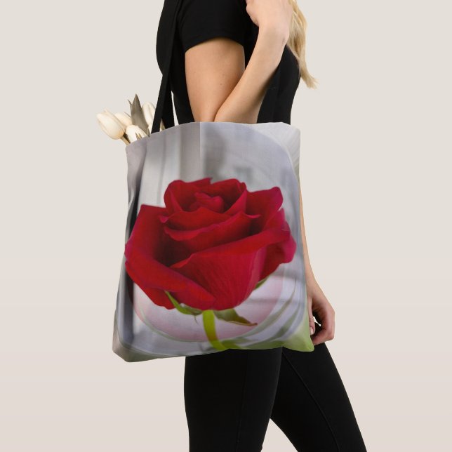 Bolsa Tote Rosa vermelha 2 (Close Up)