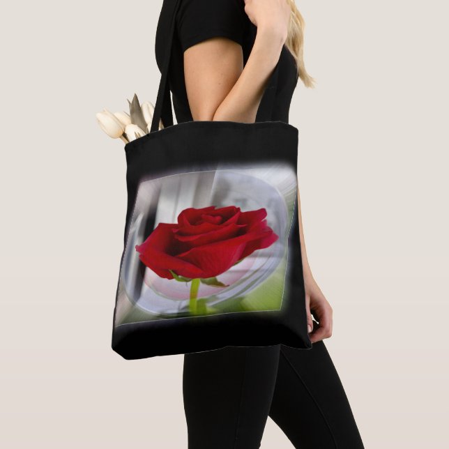 Bolsa Tote Rosa vermelha 2 (Close Up)
