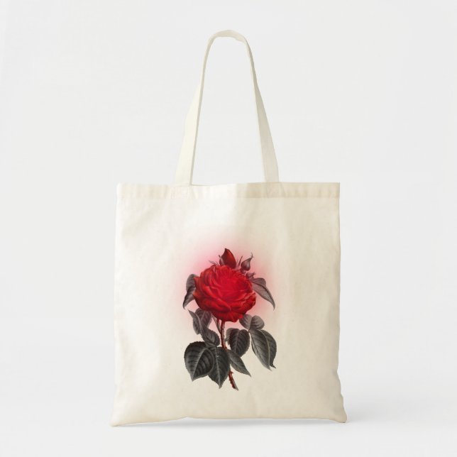 Bolsa Tote Rosa vermelha do sangue (Frente)