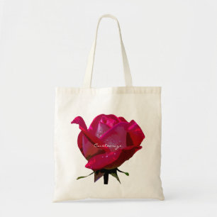 Bolsa Tote rosa vermelha solteiro