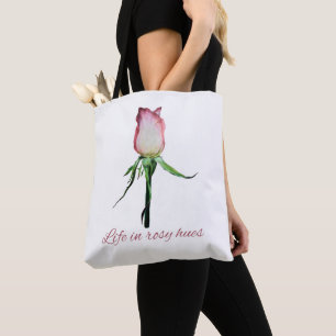 Bolsa Tote Rosa Vida em Tons Rosados Rosebud