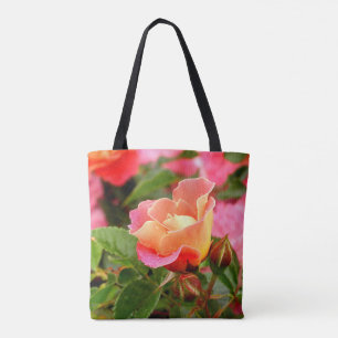 Bolsa Tote Rosas Apricot