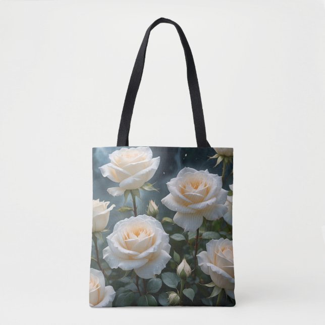 Bolsa Tote Rosas brancas (Frente)