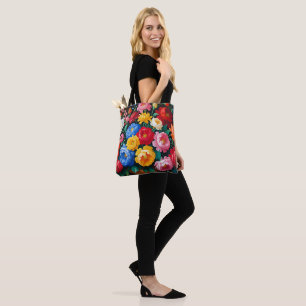 Bolsa Tote Rosas brilhantes e coloridas