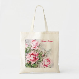 Bolsa Tote Rosas cor-de-rosa do vintage