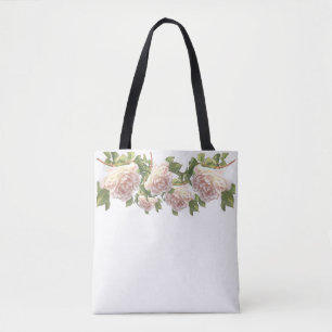 Bolsa Tote Rosas cor-de-rosa marfim-de-cheiro Elegante