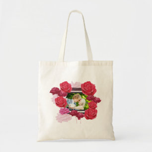 Bolsa Tote Rosas De Aniversário De Casamento, Stripes, Foto