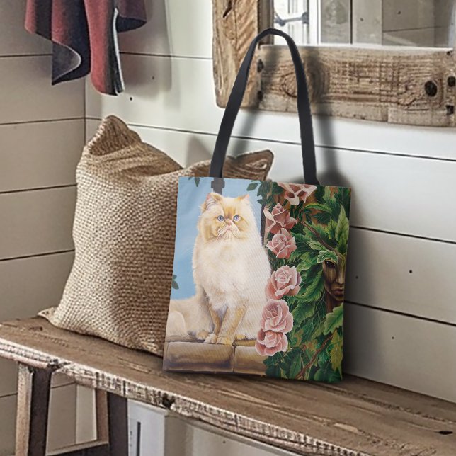 Bolsa Tote Rosas de Gato Persa - Secagem (Criador carregado)