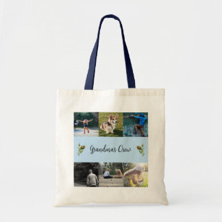 Bolsa Tote Rosas de Gráficos de Foto Personalizados 6 da Vovó