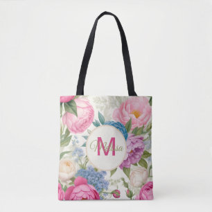 Bolsa Tote Rosas De Jardim Terrestre E Folhas De Peões