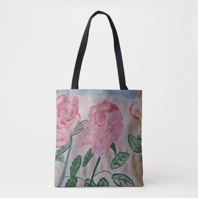 Bolsa Tote Rosas de Verão abstrato (Frente)