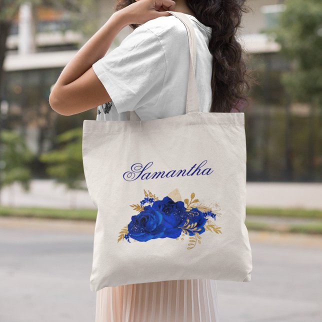 Bolsa Tote Rosas Dourados reais (Criador carregado)