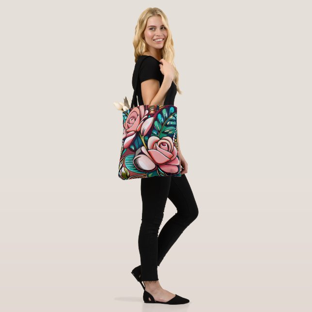 Bolsa Tote Rosas duplos: um arranjo flexível espetacular (No(a) Modelo)