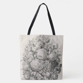 Bolsa Tote Rosas e Rosebuds 01