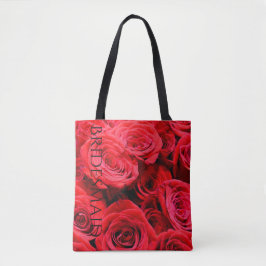 Bolsa Tote Rosas florais vermelhos elegantes