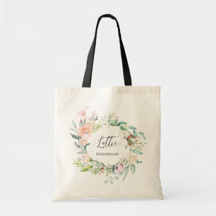 Bolsa Tote Rosas Floral Garland Bridesmaid Bachelorette