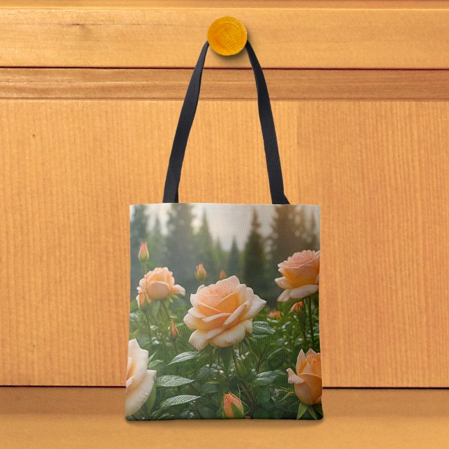 Bolsa Tote Rosas Pêssego (Tote bag with peach roses)