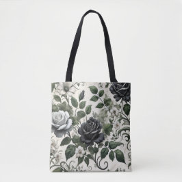Bolsa Tote Rosas pretas