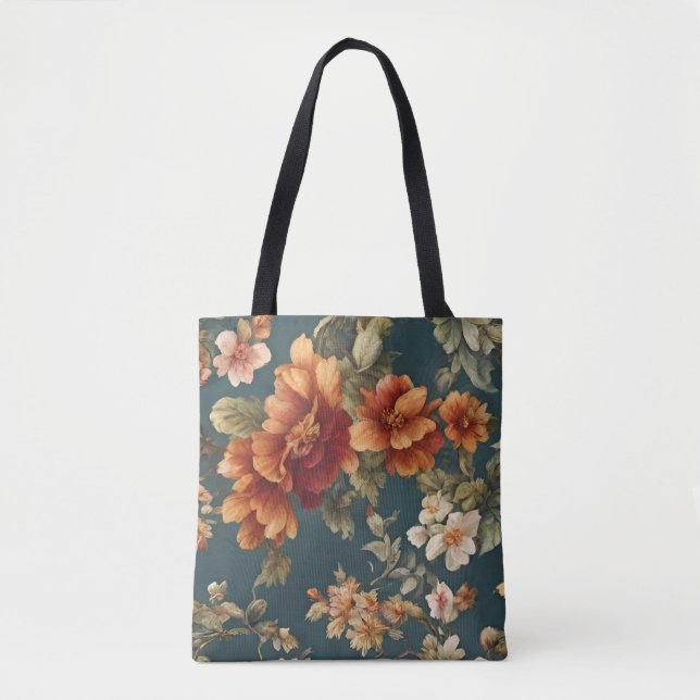 Bolsa Tote Rosas românticas refinados e flores lindas (Frente)