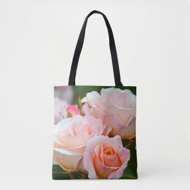 Bolsa Tote rosas rosa bonito (Frente)