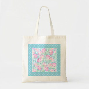 Bolsa Tote Rosas Rosa, Borboletas Brancas, Bandeja de Tote Bo