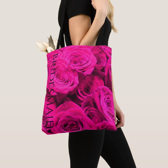 Bolsa Tote Rosas rosa-cinzento bonito (Close Up)