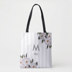 Bolsa Tote Rosas Rosa De Água Ballerina Monograma Floral