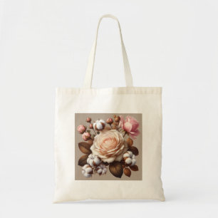 Bolsa Tote Rosas rosa-pinceladas flores florais comprando o s