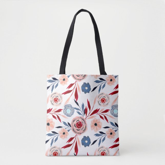Bolsa Tote Rosas rosadas (Frente)