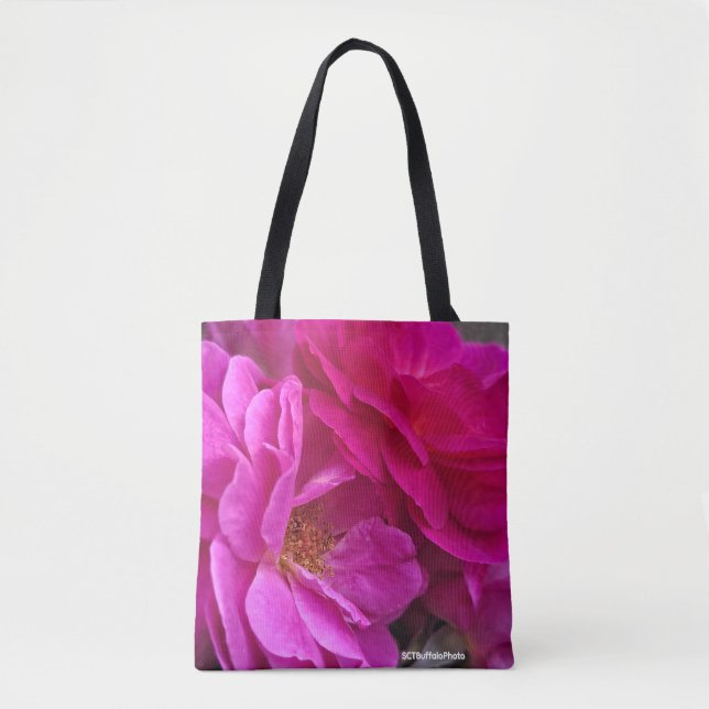 Bolsa Tote Rosas Rosas (Frente)