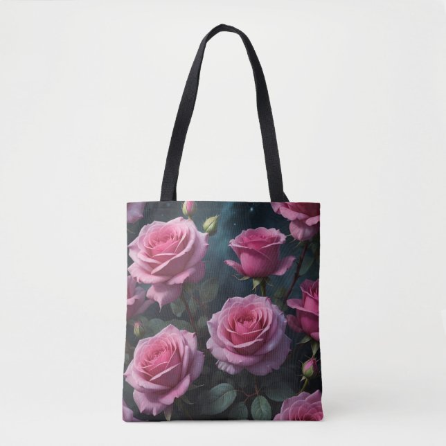 Bolsa Tote Rosas Rosas (Frente)