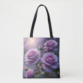Bolsa Tote Rosas Roxas