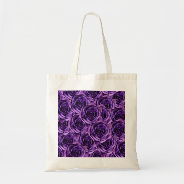 Bolsa Tote Rosas roxos ToteBag (Frente)