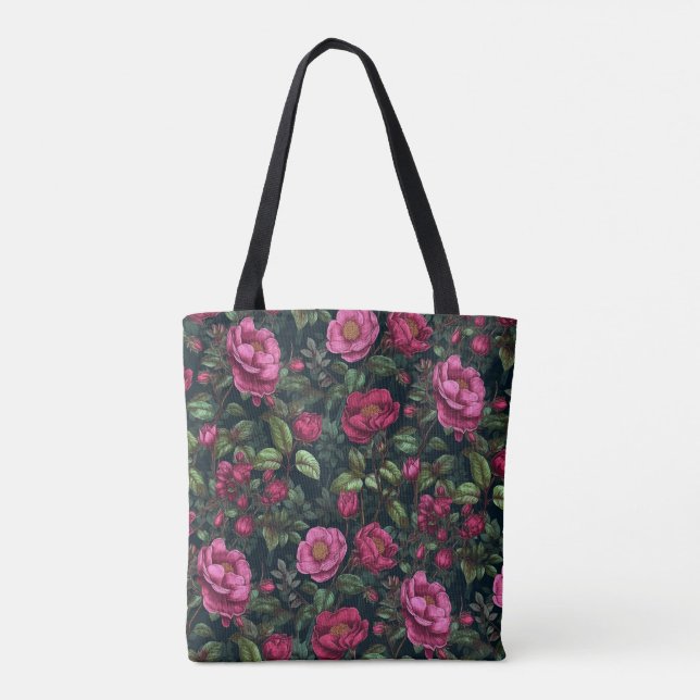 Bolsa Tote Rosas Selvagens Rosa (Verso)