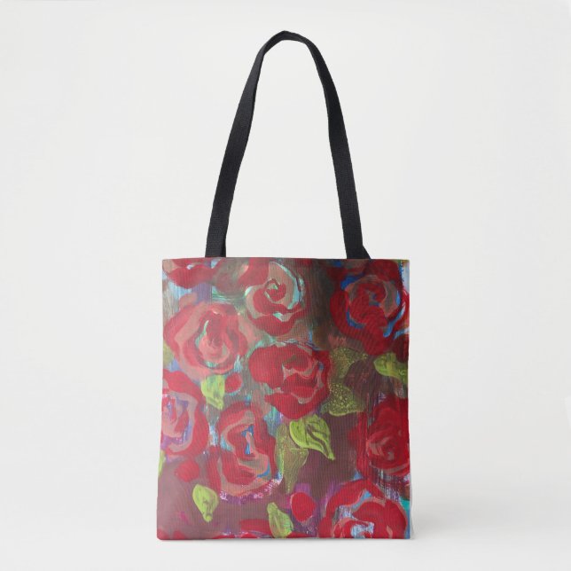 Bolsa Tote Rosas Vermelhas (Frente)