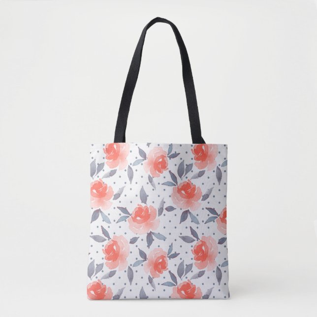 Bolsa Tote Rosas vermelhas (Frente)