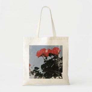 Bolsa Tote Rosas Vermelhas Antigas Contra um Céu Azul
